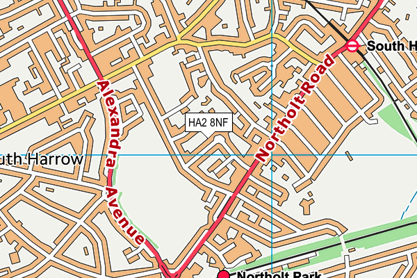 HA2 8NF map - OS VectorMap District (Ordnance Survey)