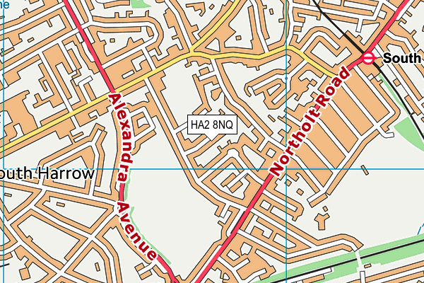 HA2 8NQ map - OS VectorMap District (Ordnance Survey)