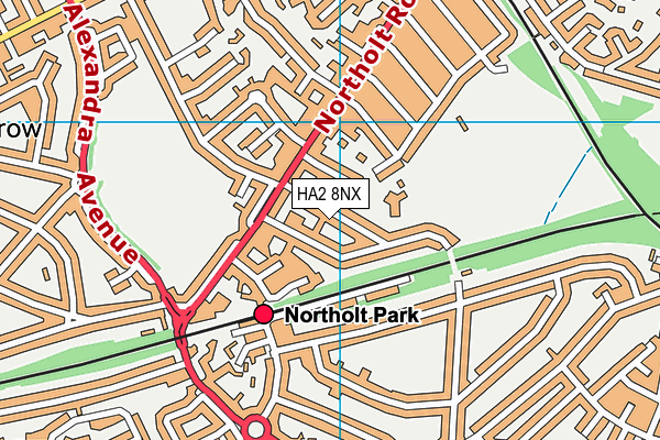 HA2 8NX map - OS VectorMap District (Ordnance Survey)