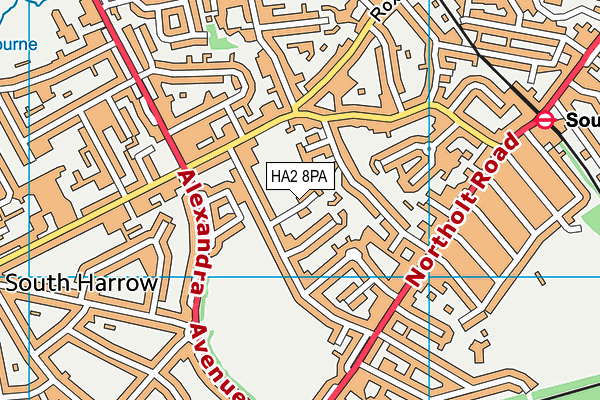 HA2 8PA map - OS VectorMap District (Ordnance Survey)