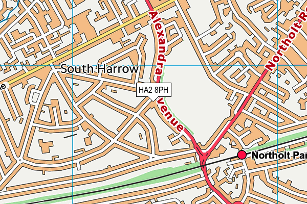 HA2 8PH map - OS VectorMap District (Ordnance Survey)