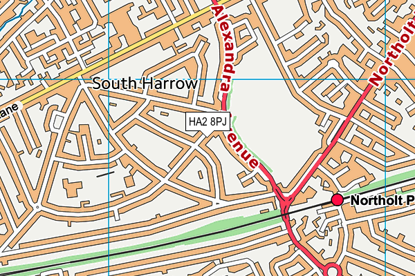 HA2 8PJ map - OS VectorMap District (Ordnance Survey)