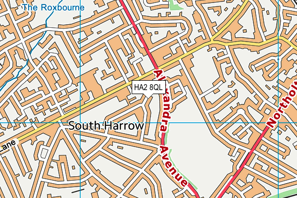 HA2 8QL map - OS VectorMap District (Ordnance Survey)