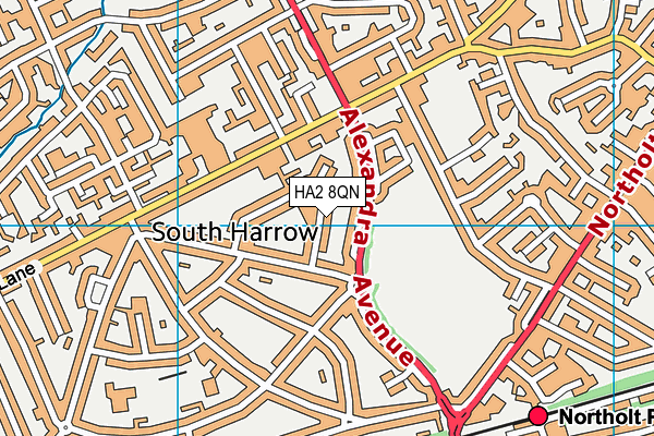 HA2 8QN map - OS VectorMap District (Ordnance Survey)