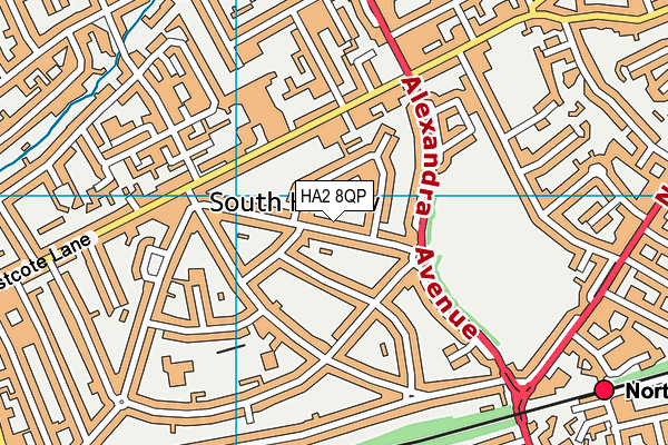 HA2 8QP map - OS VectorMap District (Ordnance Survey)