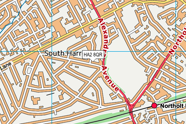 HA2 8QR map - OS VectorMap District (Ordnance Survey)