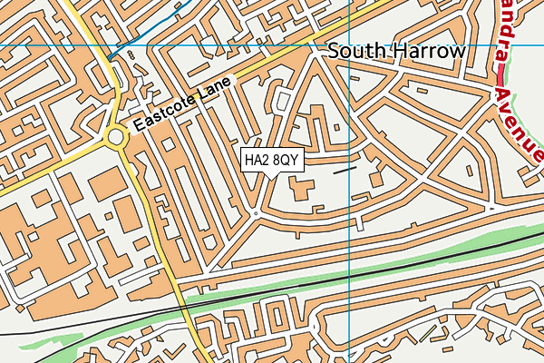 HA2 8QY map - OS VectorMap District (Ordnance Survey)