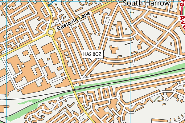 HA2 8QZ map - OS VectorMap District (Ordnance Survey)