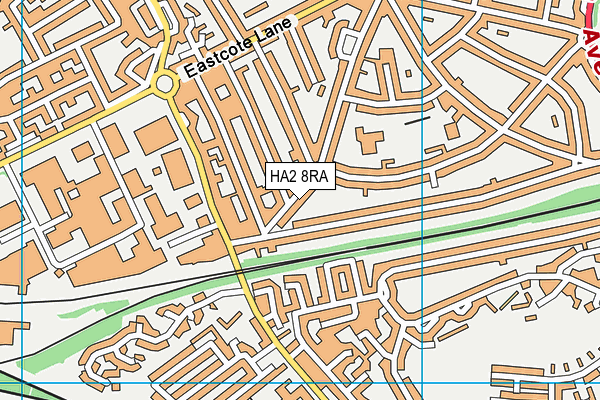 HA2 8RA map - OS VectorMap District (Ordnance Survey)