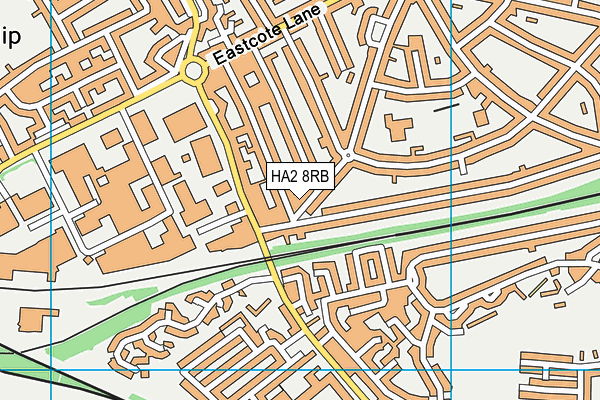 HA2 8RB map - OS VectorMap District (Ordnance Survey)