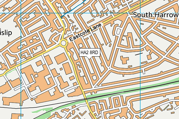 HA2 8RD map - OS VectorMap District (Ordnance Survey)