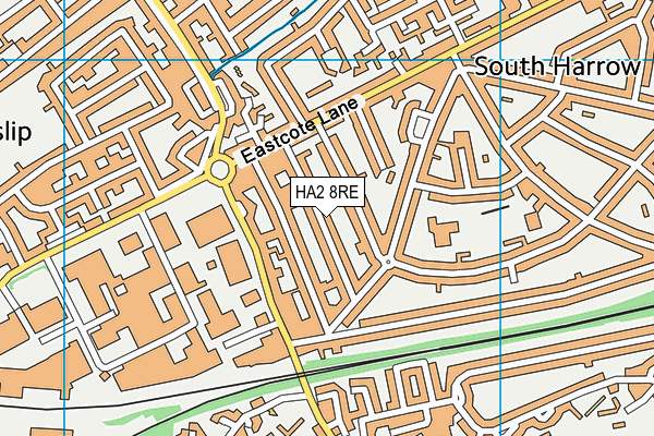 HA2 8RE map - OS VectorMap District (Ordnance Survey)