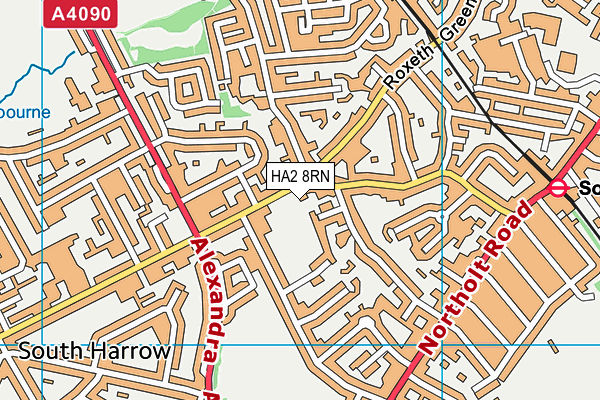 HA2 8RN map - OS VectorMap District (Ordnance Survey)