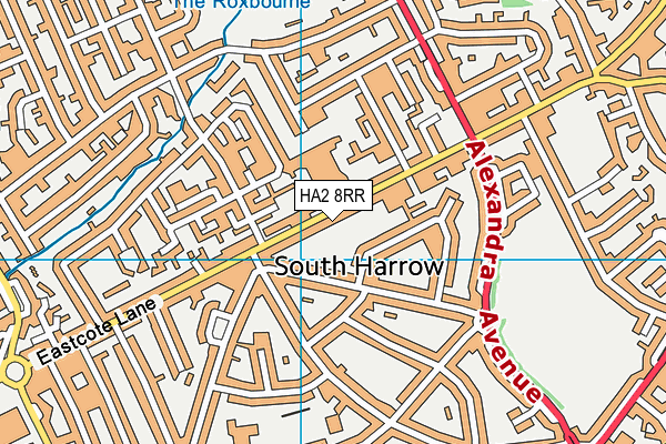 HA2 8RR map - OS VectorMap District (Ordnance Survey)