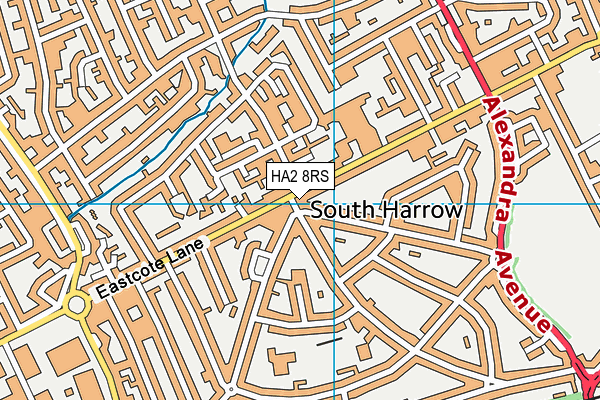 HA2 8RS map - OS VectorMap District (Ordnance Survey)