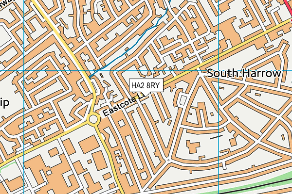 HA2 8RY map - OS VectorMap District (Ordnance Survey)