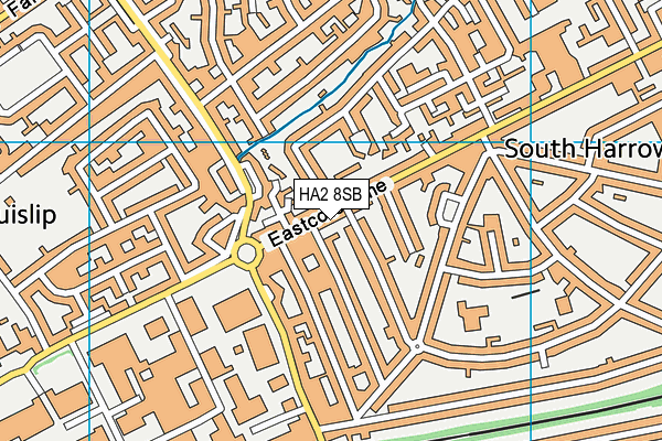 HA2 8SB map - OS VectorMap District (Ordnance Survey)