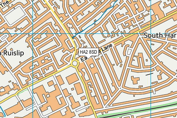 HA2 8SD map - OS VectorMap District (Ordnance Survey)