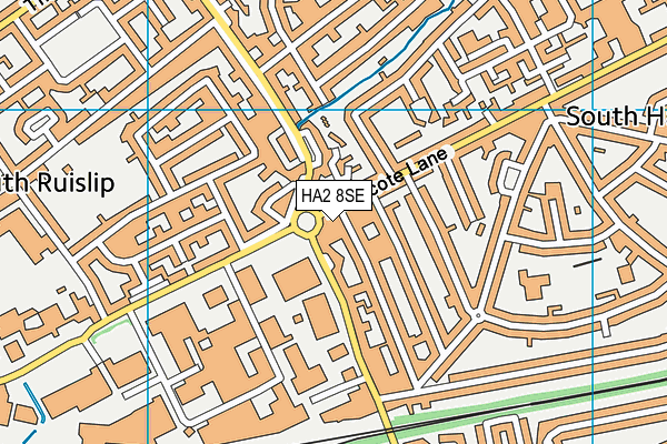 HA2 8SE map - OS VectorMap District (Ordnance Survey)