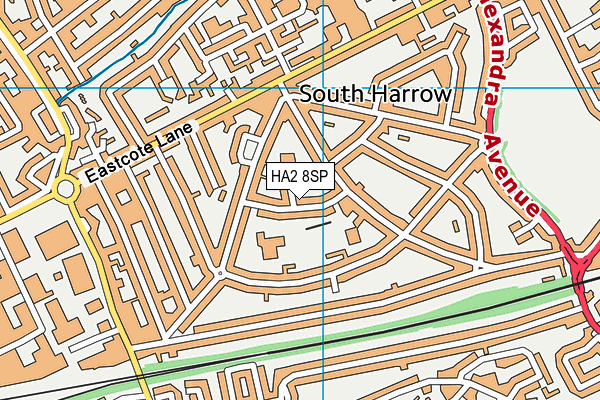 HA2 8SP map - OS VectorMap District (Ordnance Survey)