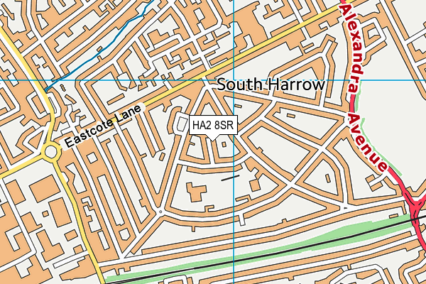 HA2 8SR map - OS VectorMap District (Ordnance Survey)