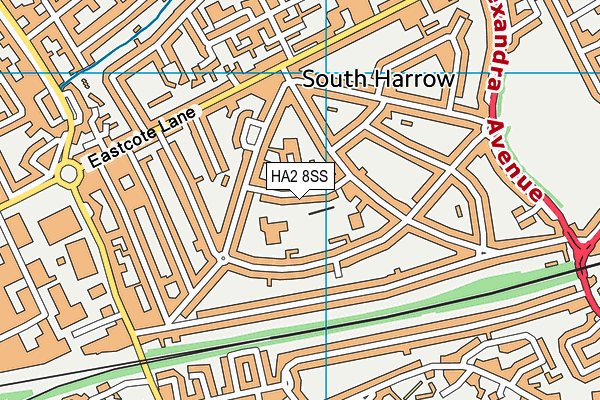 HA2 8SS map - OS VectorMap District (Ordnance Survey)