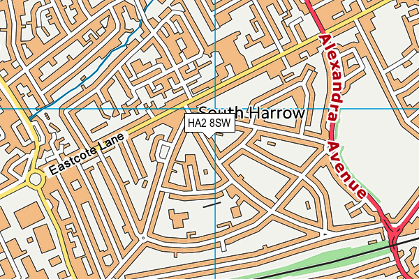 HA2 8SW map - OS VectorMap District (Ordnance Survey)