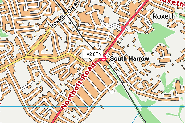 HA2 8TN map - OS VectorMap District (Ordnance Survey)