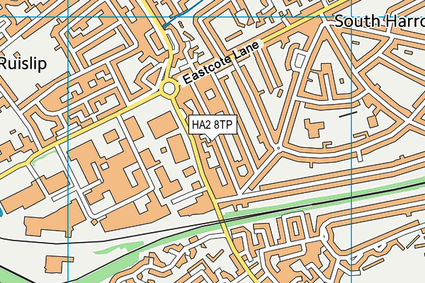 HA2 8TP map - OS VectorMap District (Ordnance Survey)