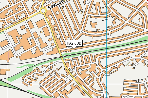 HA2 8UB map - OS VectorMap District (Ordnance Survey)