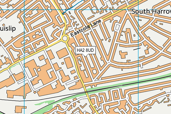 HA2 8UD map - OS VectorMap District (Ordnance Survey)