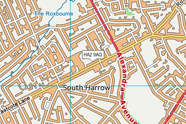 HA2 9AQ map - OS VectorMap District (Ordnance Survey)