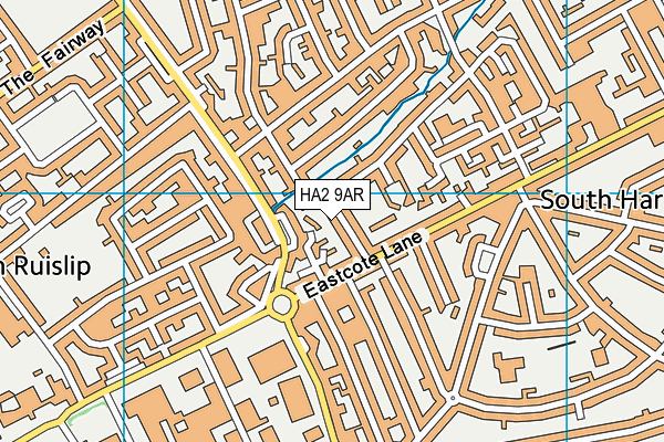 HA2 9AR map - OS VectorMap District (Ordnance Survey)