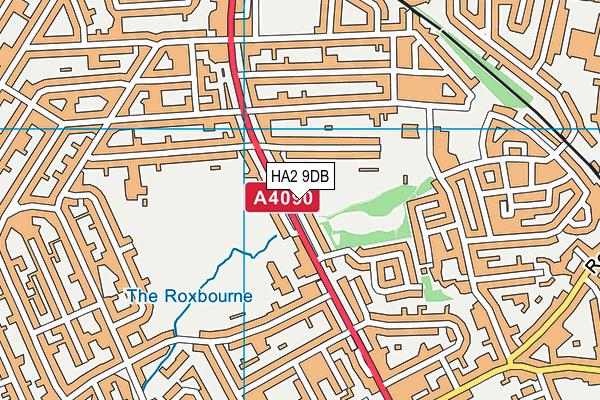 HA2 9DB map - OS VectorMap District (Ordnance Survey)