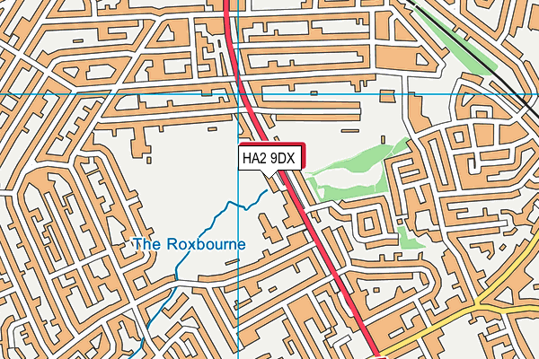 Alexandra School map (HA2 9DX) - OS VectorMap District (Ordnance Survey)