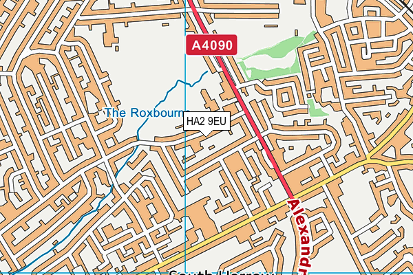 HA2 9EU map - OS VectorMap District (Ordnance Survey)