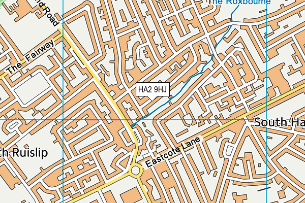 HA2 9HJ map - OS VectorMap District (Ordnance Survey)