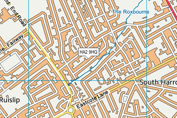 HA2 9HQ map - OS VectorMap District (Ordnance Survey)