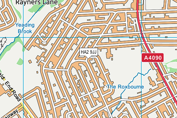 HA2 9JJ map - OS VectorMap District (Ordnance Survey)