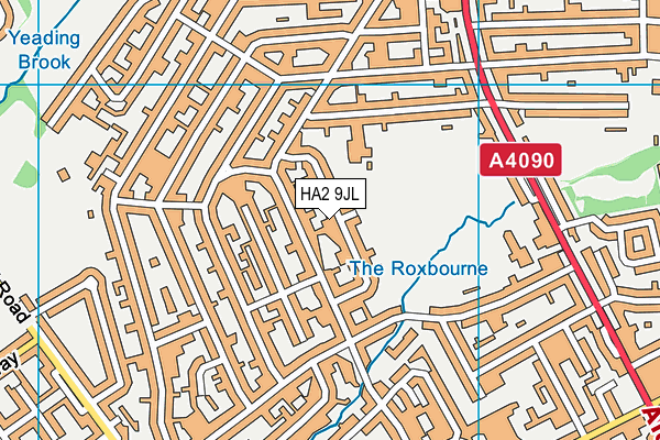 Newton Park West map (HA2 9JL) - OS VectorMap District (Ordnance Survey)