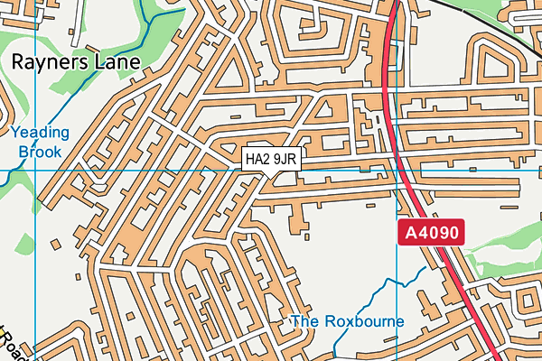 HA2 9JR map - OS VectorMap District (Ordnance Survey)