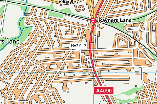 HA2 9LP map - OS VectorMap District (Ordnance Survey)