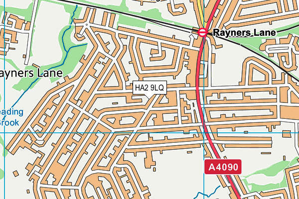 HA2 9LQ map - OS VectorMap District (Ordnance Survey)