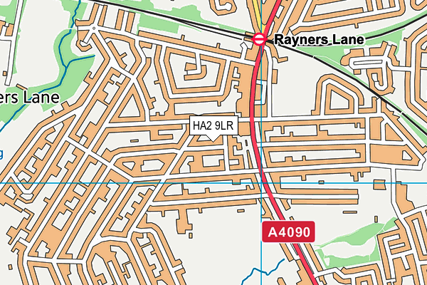 HA2 9LR map - OS VectorMap District (Ordnance Survey)