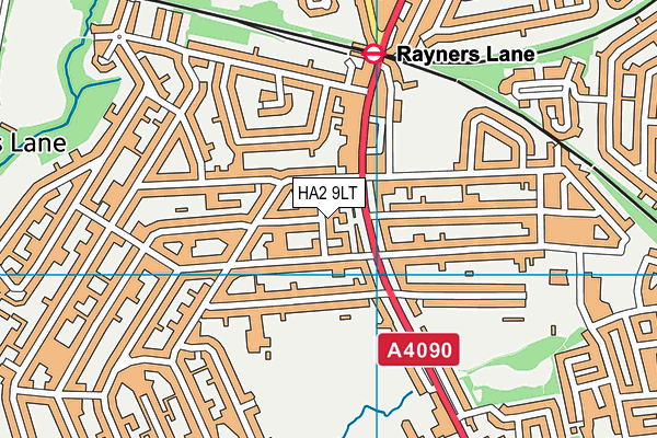 HA2 9LT map - OS VectorMap District (Ordnance Survey)