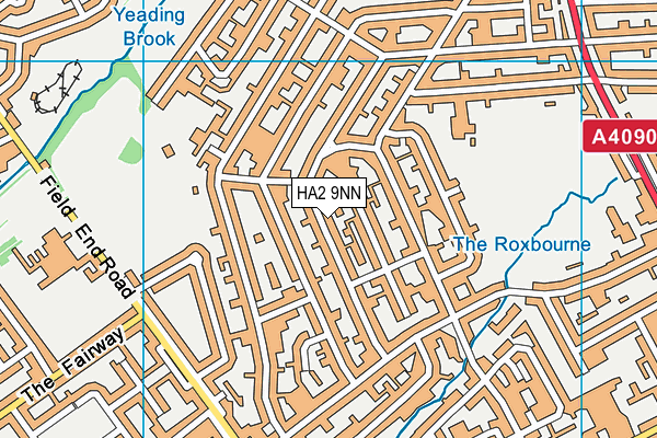HA2 9NN map - OS VectorMap District (Ordnance Survey)