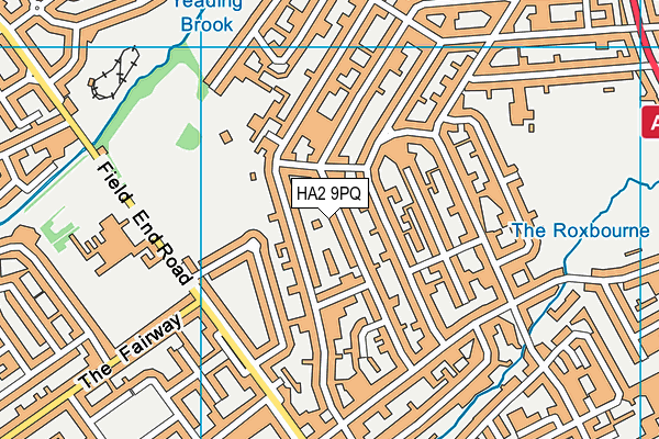 HA2 9PQ map - OS VectorMap District (Ordnance Survey)