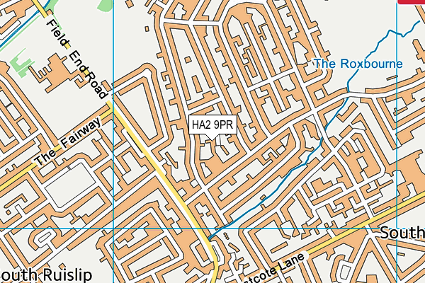 HA2 9PR map - OS VectorMap District (Ordnance Survey)