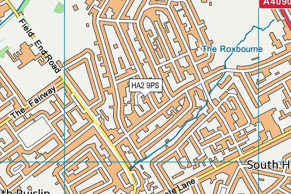 HA2 9PS map - OS VectorMap District (Ordnance Survey)