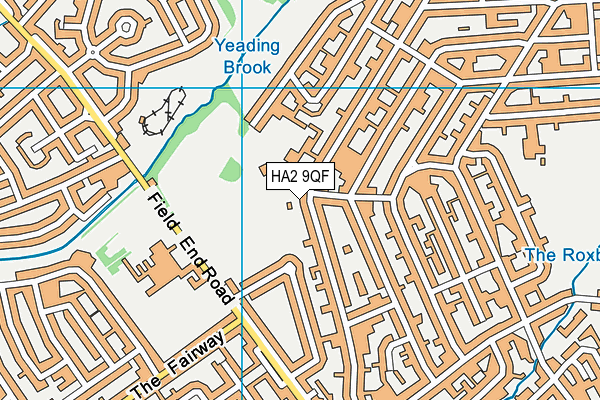 Roxbourne Primary School map (HA2 9QF) - OS VectorMap District (Ordnance Survey)